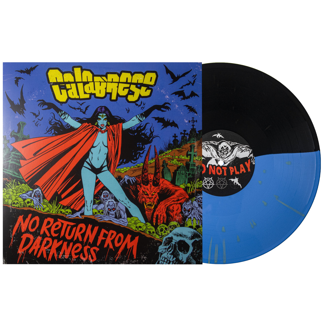 CALABRESE - No Return From Darkness, 12" Vinyl (Black & Blue Tour Split, Limited Edition)